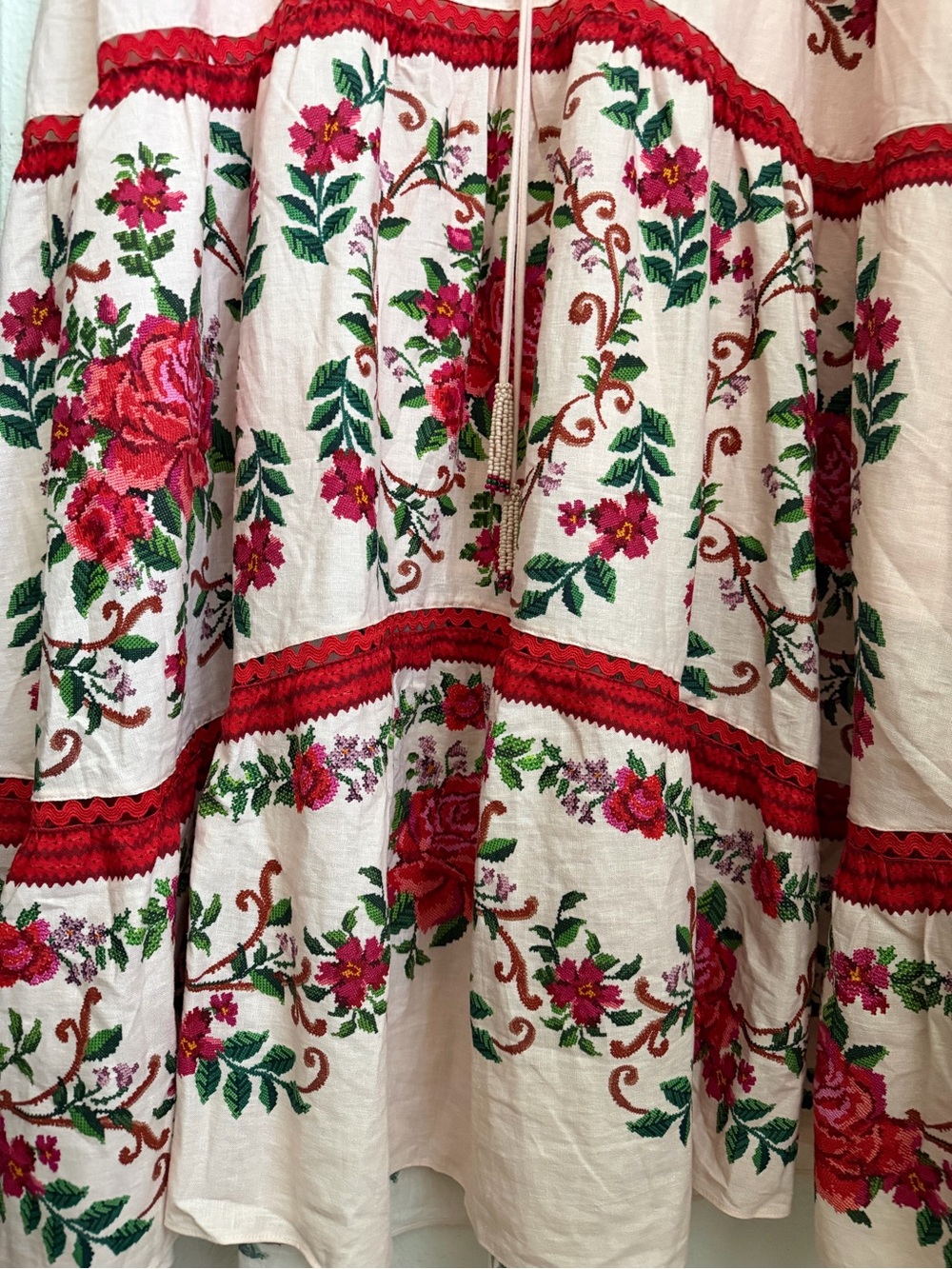 FARM RIO Floral Embroidered Linen Viscose Maxi Dress NWOT size XL - Picture 7 of 15